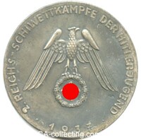 SIEGERPLAKETTE DER REICHS-SCHIWETTKÄMPFE DER HITLER-JUGEND 1937.