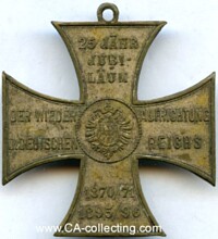 SILVERED CROSS ABOUT 1895/96