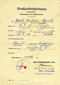 MILITARY SERVICE + CERTIFICATE OF DISCHARGE