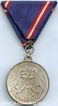 SILVERED MILITARY SERVICE COMMEMORATIVE MEDAL