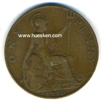 GREAT BRITAIN -  1 (ONE) PENNY 1910