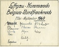 LUFTGAU-KOMMANDO BELGIEN-NORDFRANKREICH.