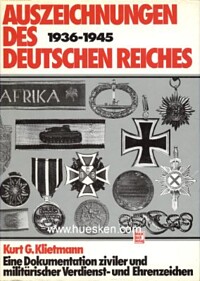 AUSZEICHNUNGEN DES DEUTSCHEN REICHES 1936-1945.