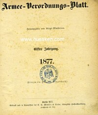 ARMEE-VERORDNUNGS-BLATT 1877.