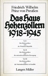DAS HAUS HOHENZOLLERN 1918-1945.