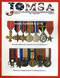 THE JOURNAL OF THE ORDERS AND MEDALS SOCIETY OF AMERICA.
