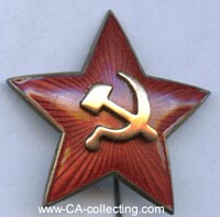 ENAMEL RED ARMY STAR FOR OFFICER CAP M. 1935.