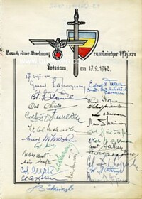 AUTOGRAPHS ROMANIA OFFICER CORPS