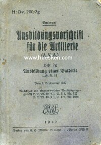 AUSBILDUNGSVORSCHRIFT FÜR DIE ARTILLERIE (A.V.A.)