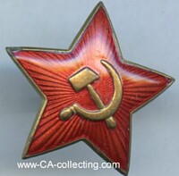 ENAMEL SOVIET CAP STAR FOR OFFICER