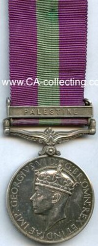 GENERAL SERVICE MEDAL WITH PALESTINE CLASP.