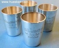 4 SILVER PLATED BRANDY CUPS