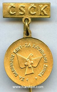 CZECH RED CROSS SOCIETY MEDAL FOR BLOOD DONATION.