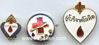 THAI RED CROSS SOCIETY PINS FOR BLOOD DONORS.