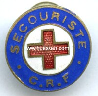 FRENCH RED CROSS SOCIETY ENAMELLED BADGE.