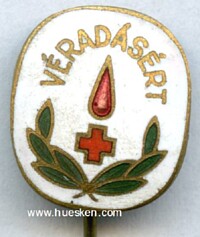 HUNGARY RED CROSS SOCIETY BLOOD DONOR PIN.