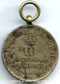 KRIEGSDENKMÜNZE 1870/71 FÜR NICHTKÄMPFER.