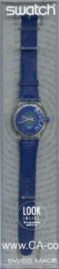 SWATCH 1993 MUSICALL TONE IN BLUE SLK100.