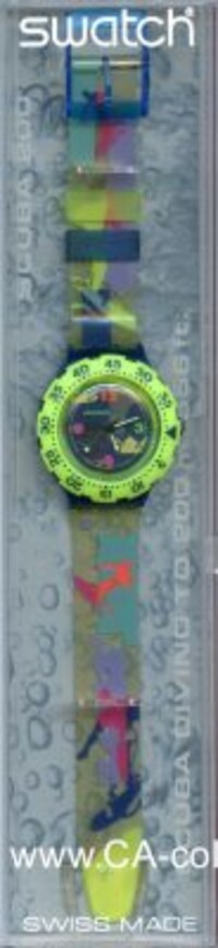 SWATCH 1993 SCUBA OVER THE WAVE SDN105.